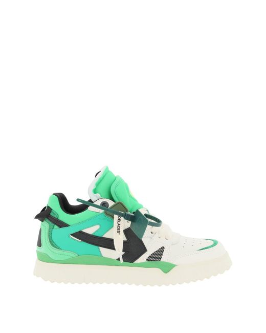 off white mid top sponge sneakers