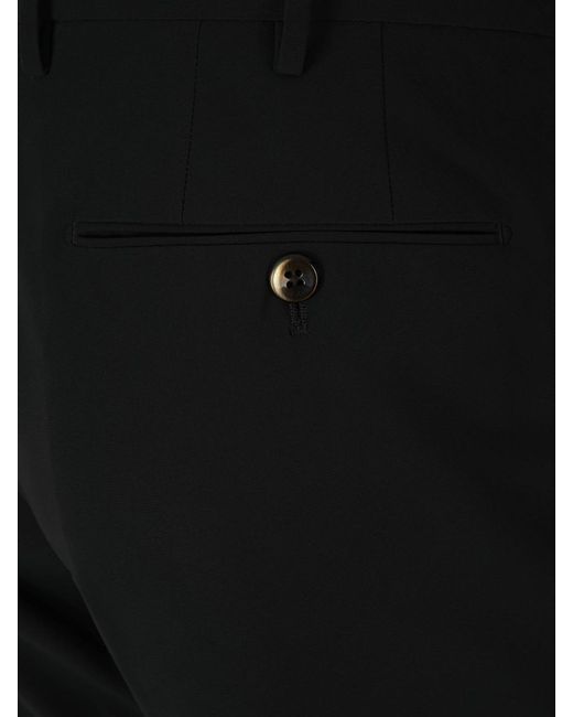 PT01 Black Flowy Dress Trousers for men