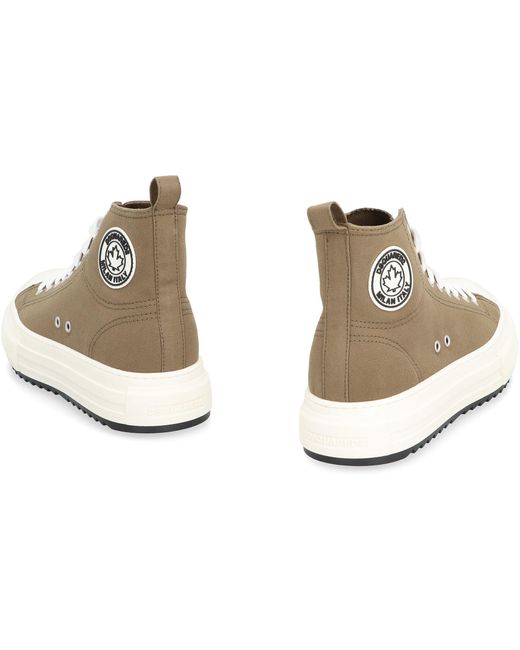 DSquared² Natural Canvas High-Top Sneakers for men