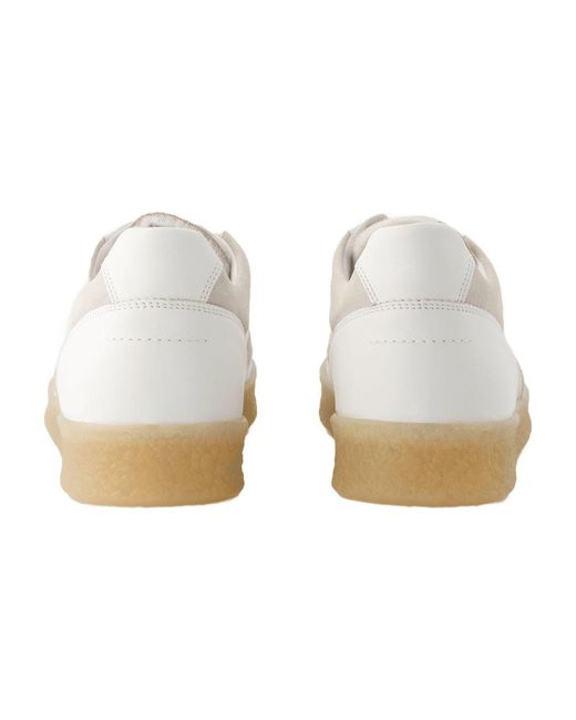 MM6 by Maison Margiela White 6 Court Sneakers