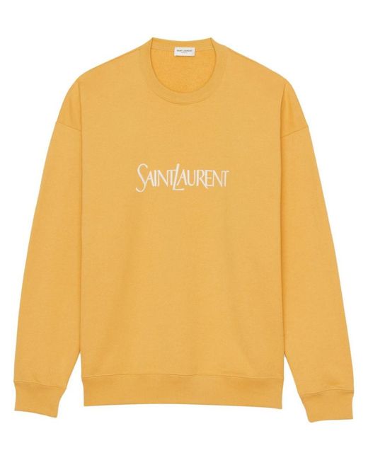 Saint Laurent Yellow Men Basic Sweater for men