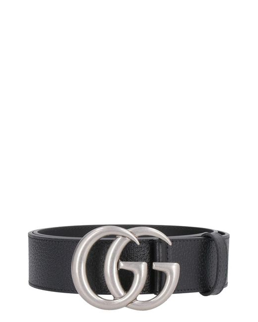 Gucci Gray Belt With Double G Buckle for men