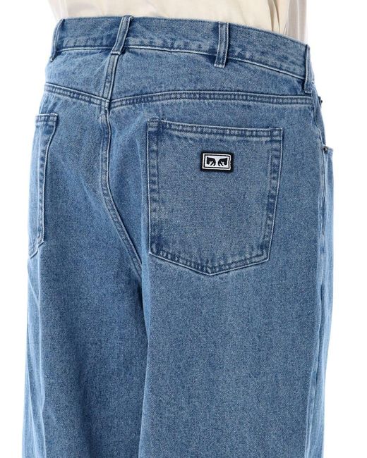 Obey Blue Bigwig Baggy Jeans for men