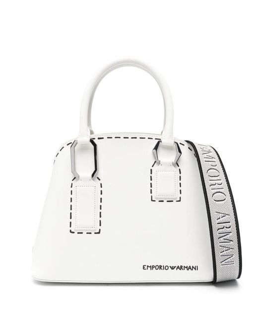 Emporio Armani White Top-Handle Bag