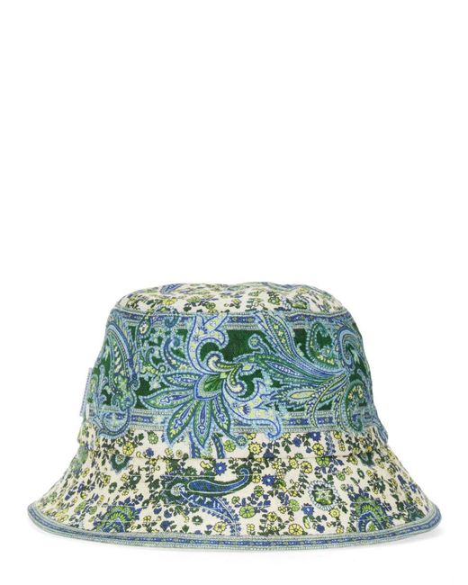 Zimmermann Green Canvas Bucket Hat