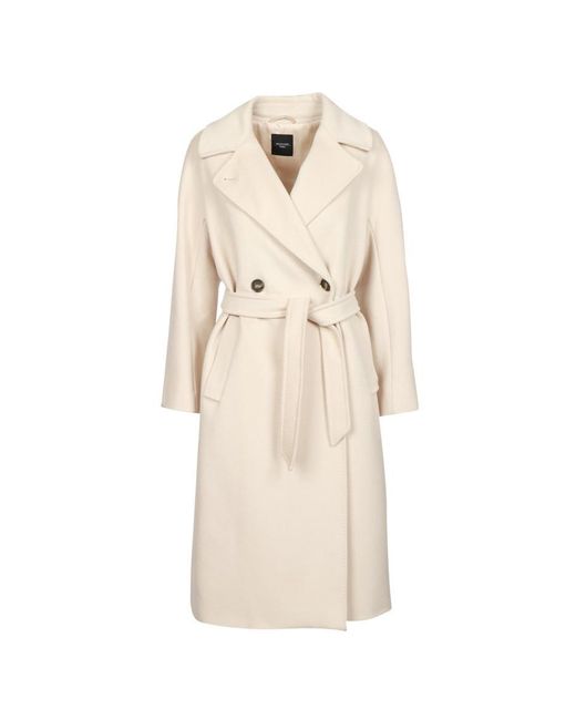 Weekend by Maxmara Ivory Resin Coat in Natural Lyst Australia