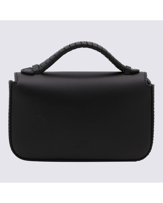 Balmain Black Leather B-Buzz Mini Crossbody Bag