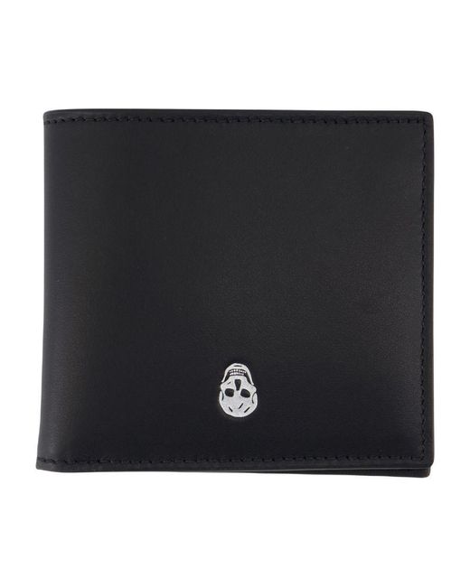 Alexander McQueen Black Bi Fold Cc Wallet for men