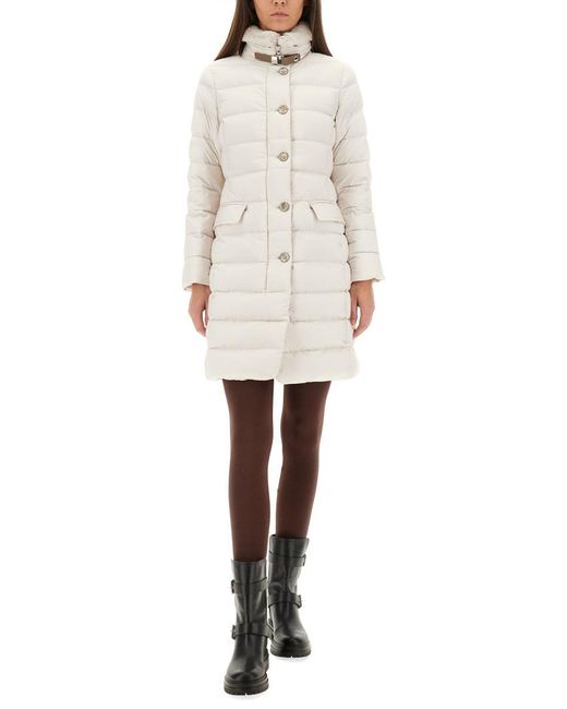 Moorer White Vetiver-S3" Padded Jacket