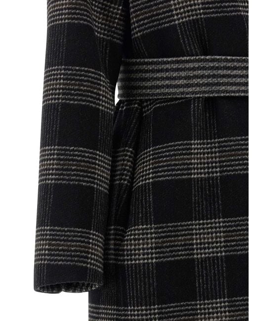 Twinset Black Reversible Coat With Double Cloth