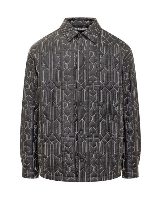 Palm Angels Gray Jacket Shirt for men