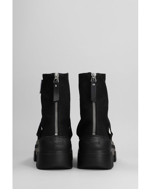 Vic Matié Black Bardo-Nilo 101 Combat Boots
