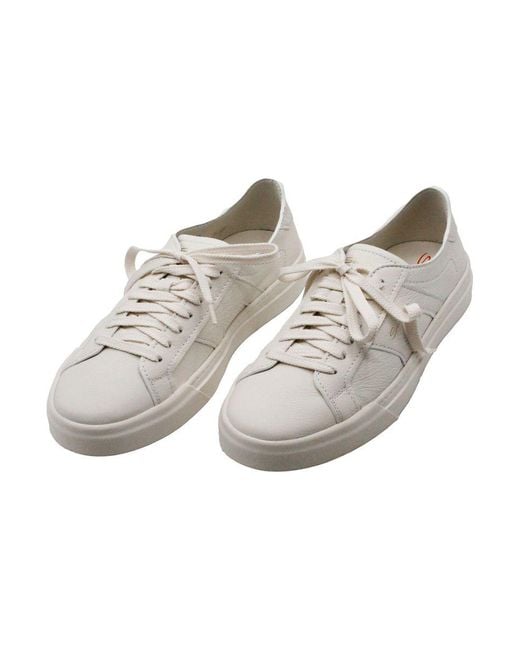 Santoni White 'Double Buckle' Sneakers for men