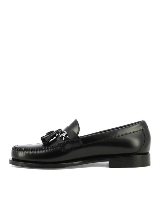 G.H.BASS Black Weejun - Leather Moccasins With Tassels for men