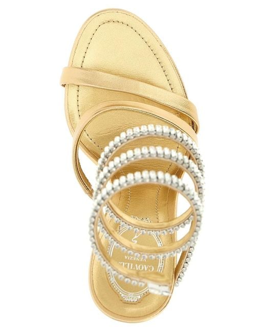 Rene Caovilla Metallic 'Spark Cleo' Sandals