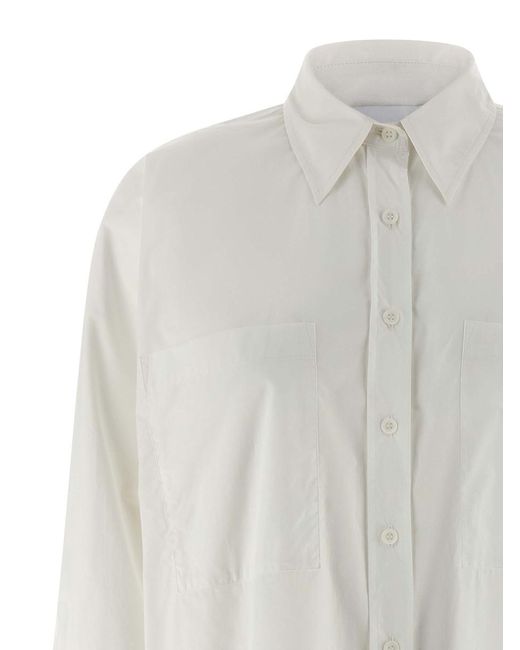 Nude White Bat Sleeve Shirt