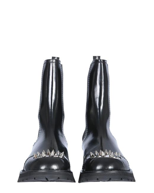Alexander McQueen Black Studded Boot for men