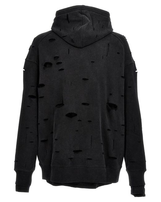 Givenchy Logo Hole Hoodie in Black for Men Lyst