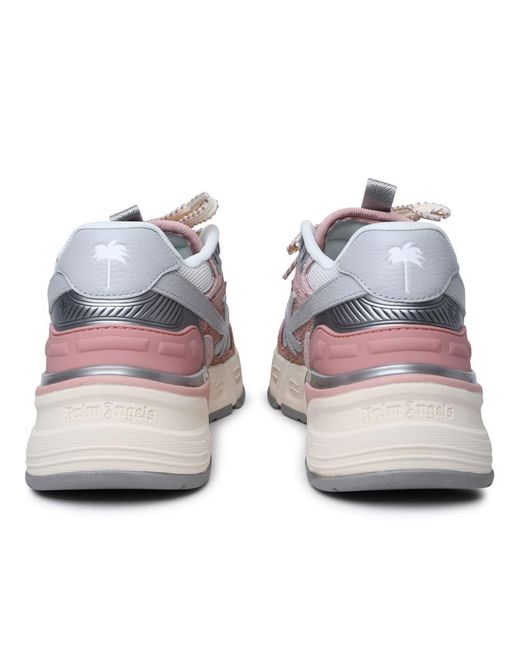 Palm Angels Pa 4 Pink Leather Blend Sneakers