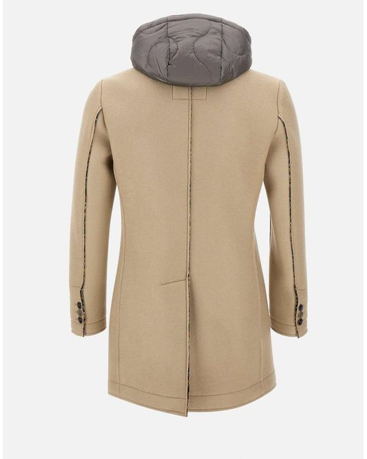 Bob Natural Wool-Blend Detachable Bib Coat for men