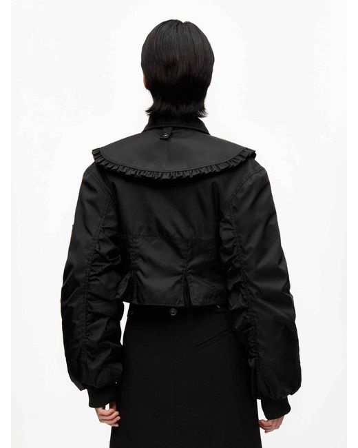 Ganni Black Duchesse Fitted Jacket