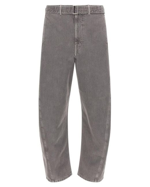 Lemaire Gray 'Twisted Belted' Jeans