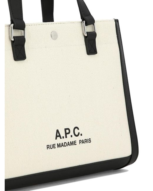 A.P.C. White "Camille 2.0" Shopping Bag for men