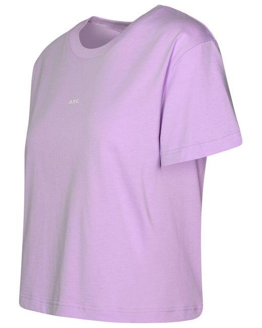 A.P.C. Purple Lilac Cotton T-shirt