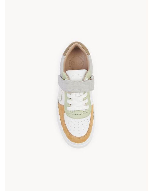 Chloé White Lauren Sneaker With Strap