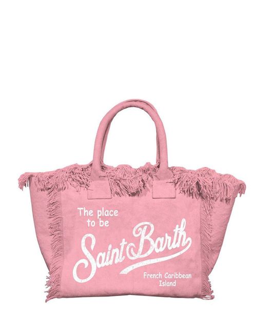 Saint Barth Pink Colette Cotton Canvas Bag