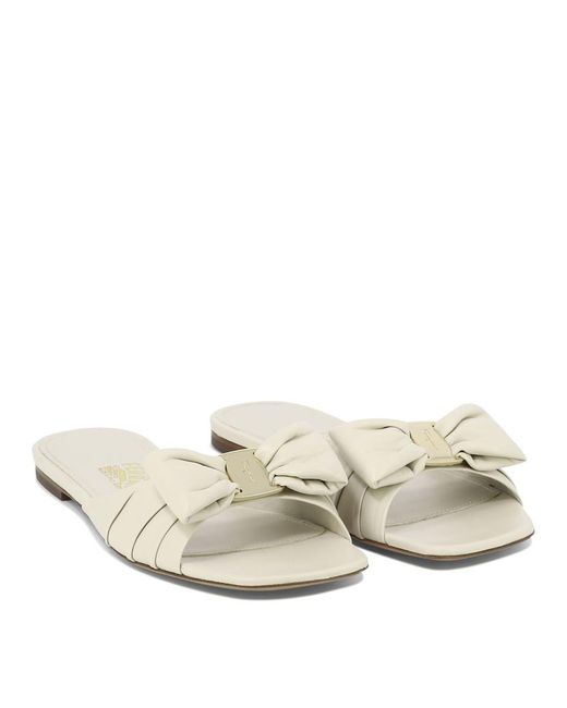 Ferragamo White "Lylas" Sandals