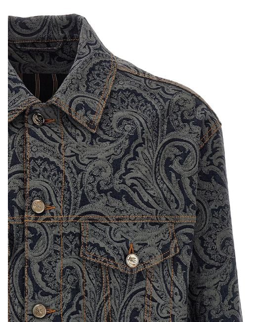 Etro Gray Paisley Jacket for men