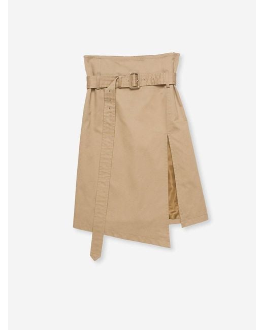 Acne Natural Midi Twill Skirt