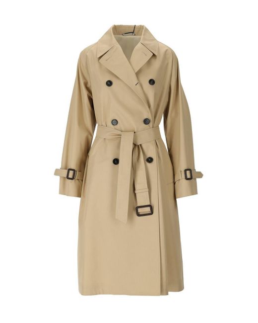 Weekend by Maxmara Canasta Beige Trench Coat in Natural | Lyst