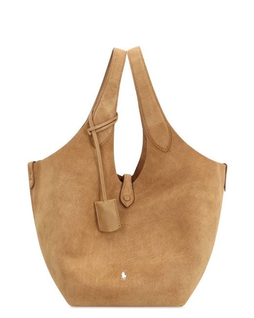 Polo Ralph Lauren Brown Suede Bucket Bag