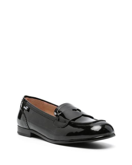 Love Moschino Black Loafers With Logo Detail