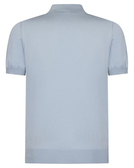 Luigi Borrelli Napoli Blue Polo Shirt for men