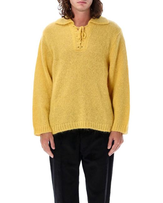 Bode Yellow Alpine Pullover for men