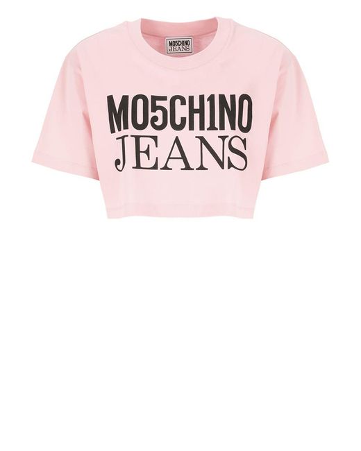 Moschino Jeans Pink T-Shirts And Polos