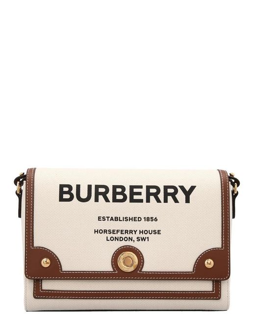 Burberry 'note' Crossbody Bag in Natural Lyst