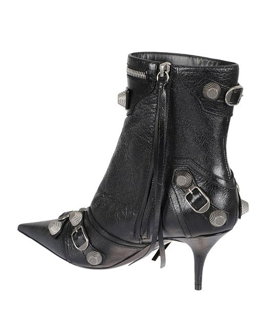 Balenciaga Black Cagole Buckle-detail 70mm Ankle Boots