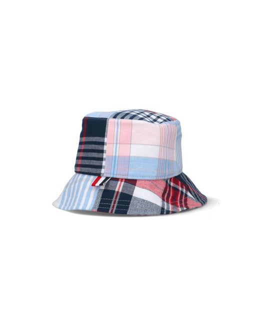 Thom Browne White Multicolour Cotton Hat for men