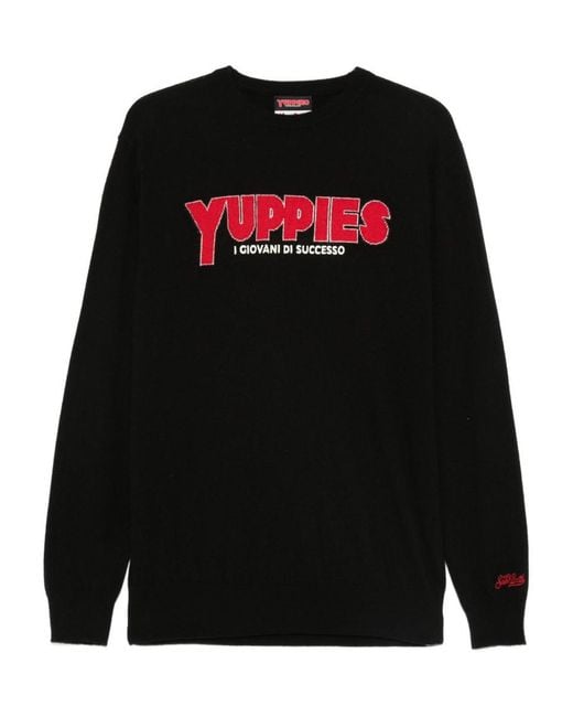 Mc2 Saint Barth Black Round-Neck Knitwear for men