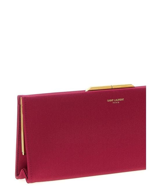 Saint Laurent Purple 'Midnight Piccola' Clutch