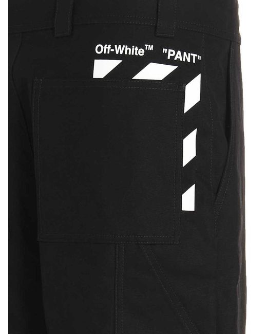 Off-White c/o Virgil Abloh Black Diag Pkt Carpenter Pants for men
