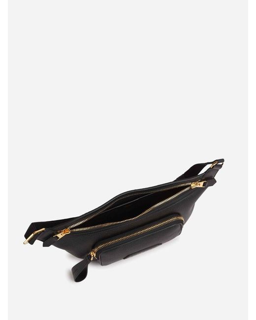 【関税＆送料込み】Tom Ford Leather Belt Bag With Buckle Tom Ford Leather Belt Bag With Buckle in Black for Men | Lyst