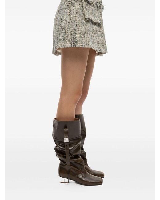 Ganni Brown Dark Knee-High Boots