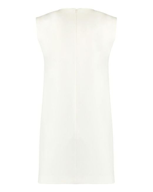 Max Mara White Fiuggi Wool Dress