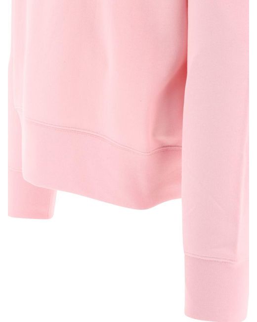 Acne Pink "face" Sweatshirt for men