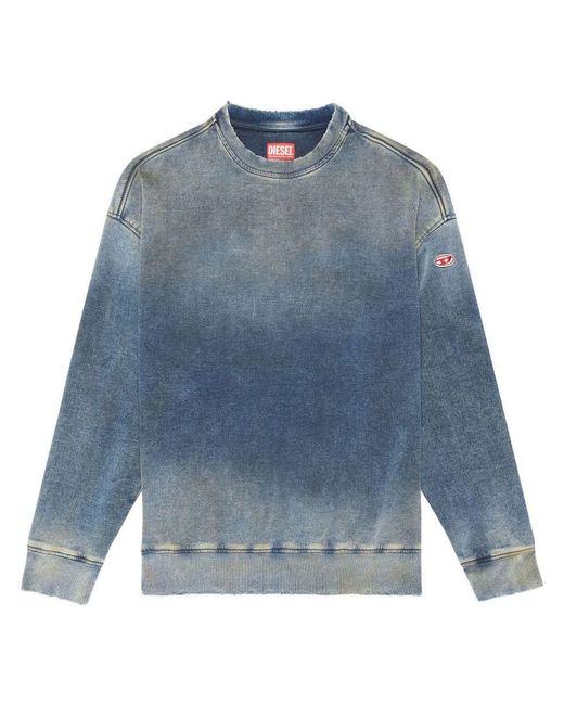 DIESEL Blue "d-krib-ne" Crewneck Sweatshirt for men